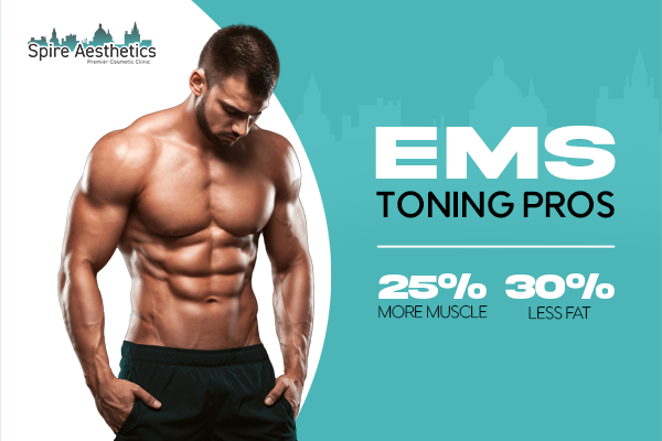 image of man with benefits of EMS toning pros treatment to help combat weight gain Banbury