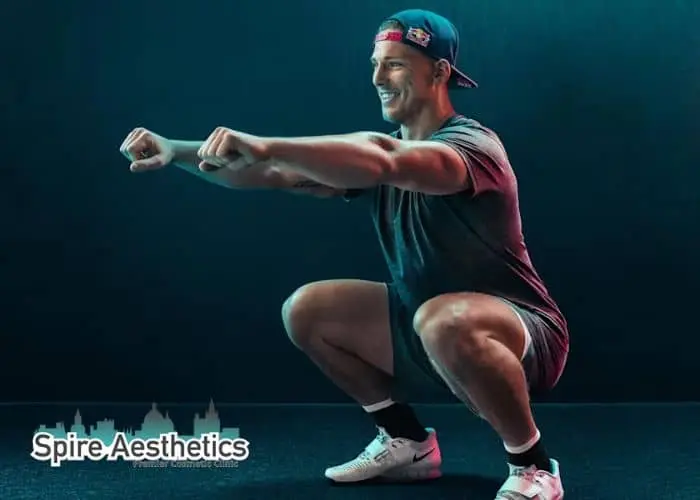 Image of man build leg muscle Banbury through exercise